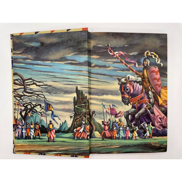 Vintage King Arthur and His Knights of the Round Table- Illustrated Book -1950 - Picture 5 of 16